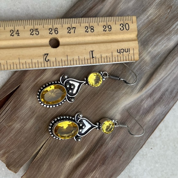 Citrine silver set Boho - Bohemian - Picture 8 of 12